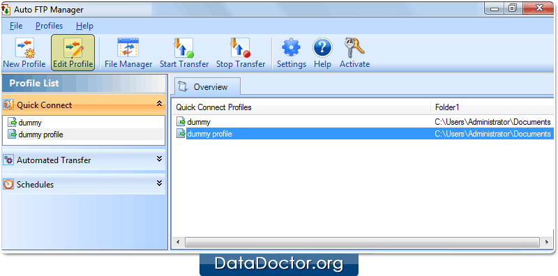 Open Auto FTP Manager Open Auto FTP Manager