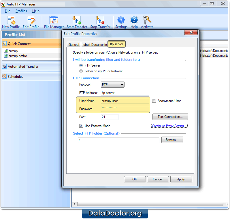 Locate the password field Locate the password field